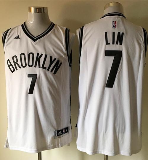 Nets #7 Jeremy Lin White Home Stitched NBA Jersey