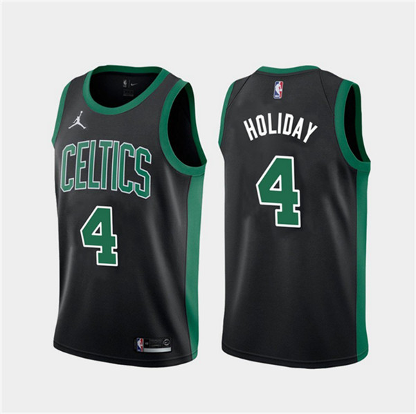 Men's Boston Celtics #4 Jrue Holiday Black 2023 Association Edition Stitched Basketball Jersey