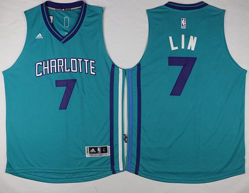 Hornets #7 Jeremy Lin Teal Stitched NBA Jersey