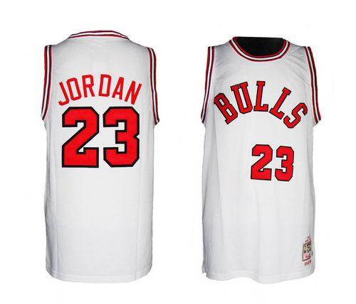 Bulls #23 Michael Jordan White 1984-1985 Hardwood Classics Stitched NBA Jersey