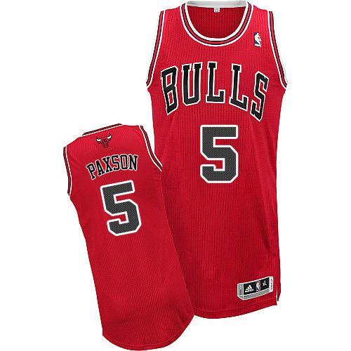 Revolution 30 Bulls #5 John Paxson Red Stitched NBA Jersey