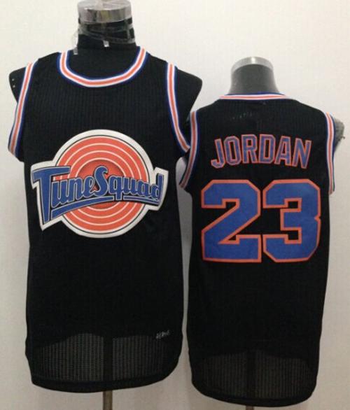Bulls #23 Michael Jordan Black Tune Squad Stitched NBA Jersey