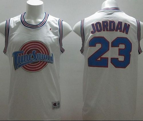 Bulls #23 Michael Jordan White Tune Squad Stitched NBA Jersey
