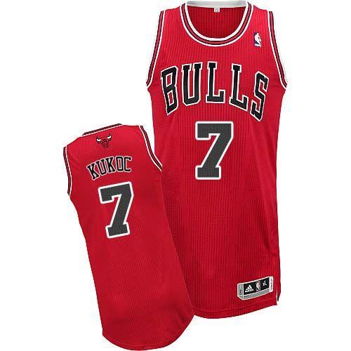 Revolution 30 Bulls #7 Tony Kukoc Red Stitched NBA Jersey