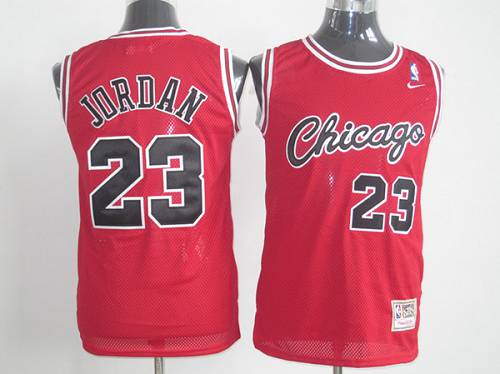 Bulls #23 Michael Jordan Red Nike Throwback Stitched NBA Jersey