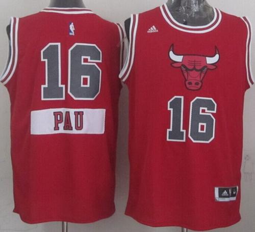 Bulls #16 Pau Gasol Red 2014-15 Christmas Day Stitched NBA Jersey