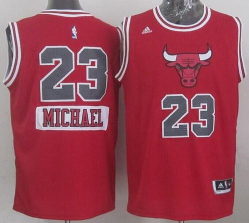 Bulls #23 Michael Jordan Red 2014-15 Christmas Day Stitched NBA Jersey