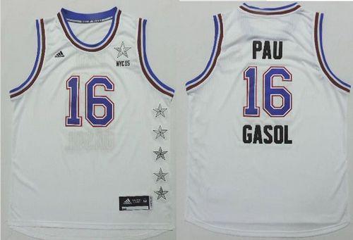 Bulls #16 Pau Gasol White 2015 All Star Stitched NBA Jersey