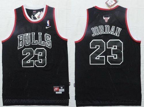 Bulls #23 Michael Jordan Black Shadow Stitched NBA Jersey