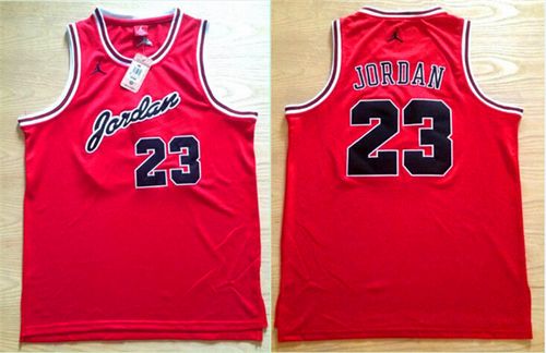 Bulls #23 Michael Jordan Red Anniversary Stitched NBA Jersey