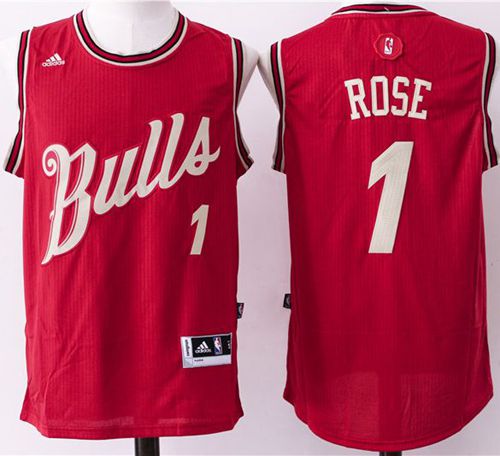 Bulls #1 Derrick Rose Red 2015-2016 Christmas Day Stitched NBA Jersey