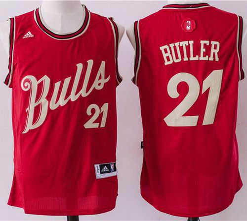 Bulls #21 Jimmy Butler Red 2015-2016 Christmas Day Stitched NBA Jersey