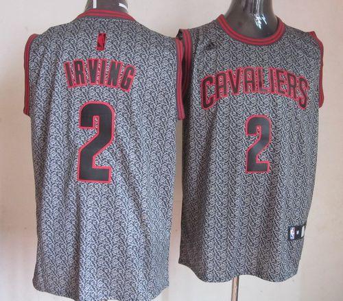 Cavaliers #2 Kyrie Irving Grey Static Fashion Stitched NBA Jersey