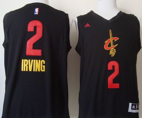 Cavaliers #2 Kyrie Irving Black New Fashion Stitched NBA Jersey