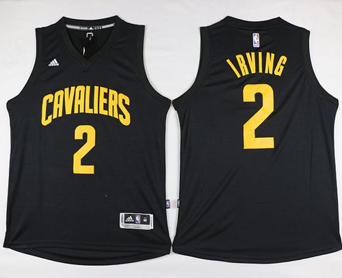 Cavaliers #2 Kyrie Irving Black Fashion Stitched NBA Jersey