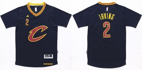 Cavaliers #2 Kyrie Irving Navy Blue 2015-2016 Season Stitched NBA Jersey