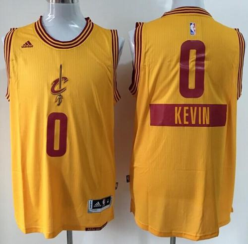 Cavaliers #0 Kevin Love Yellow 2014-15 Christmas Day Stitched NBA Jersey