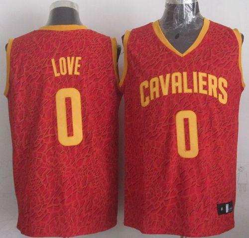 Cavaliers #0 Kevin Love Red Crazy Light Stitched NBA Jersey