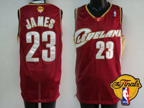 Cavaliers #23 LeBron James Red The Finals Patch Stitched NBA Jersey