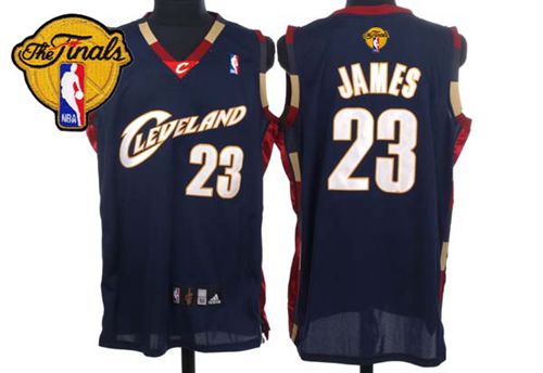Cavaliers #23 LeBron James Blue The Finals Patch Stitched NBA Jersey