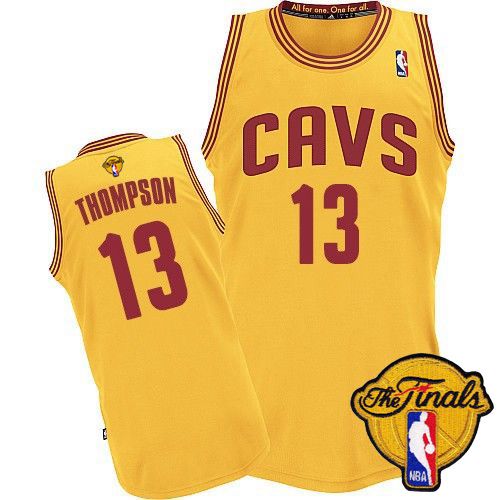 Revolution 30 Cavaliers #13 Tristan Thompson Yellow The Finals Patch Stitched NBA Jersey