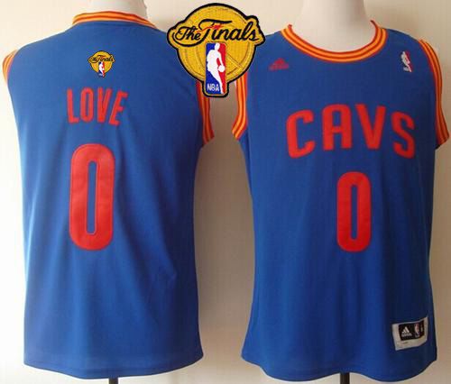 Revolution 30 Cavaliers #0 Kevin Love Light Blue The Finals Patch Stitched NBA Jersey