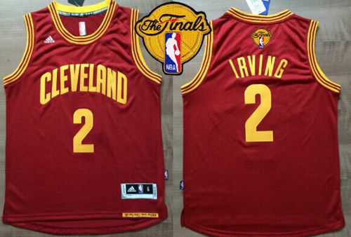 Revolution 30 Cavaliers #2 Kyrie Irving Red The Finals Patch Stitched NBA Jersey