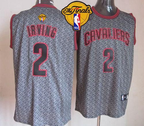 Cavaliers #2 Kyrie Irving Grey Static Fashion The Finals Patch Stitched NBA Jersey