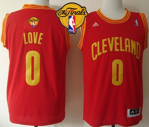 Revolution 30 Cavaliers #0 Kevin Love Red The Finals Patch Stitched NBA Jersey