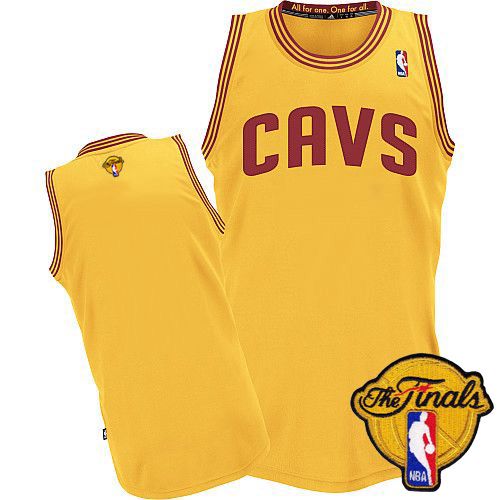 Revolution 30 Cavaliers Blank Yellow The Finals Patch Stitched NBA Jersey