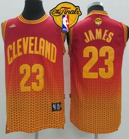 Cavaliers #23 LeBron James Red Resonate Fashion The Finals Patch Stitched NBA Jersey