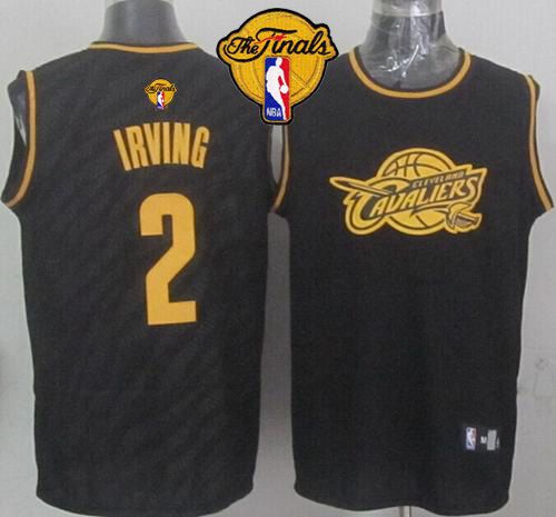 Cavaliers #2 Kyrie Irving Black Precious Metals Fashion The Finals Patch Stitched NBA Jersey