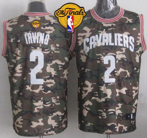 Cavaliers #2 Kyrie Irving Camo Stealth Collection The Finals Patch Stitched NBA Jersey