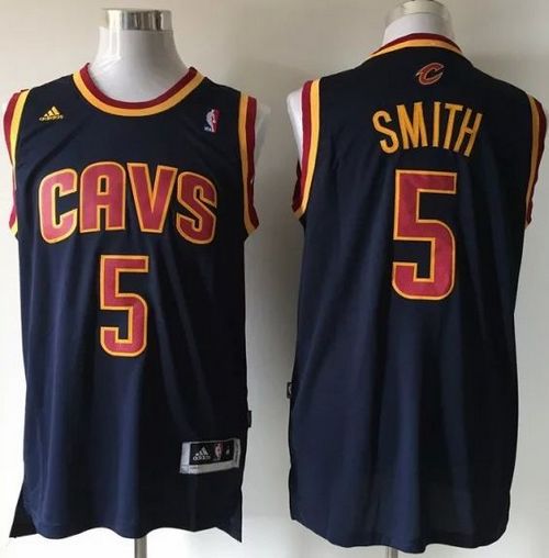 Revolution 30 Cavaliers #5 J.R. Smith Navy CavFanatic Blue Stitched NBA Jersey
