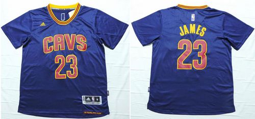 Cavaliers #23 LeBron James Navy Blue Short Sleeve Stitched NBA Jersey