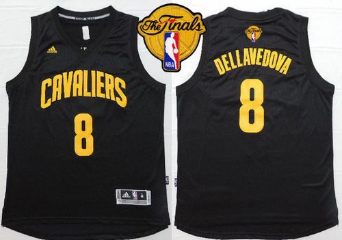 Cavaliers #8 Matthew Dellavedova Black Fashion The Finals Patch Stitched NBA Jersey