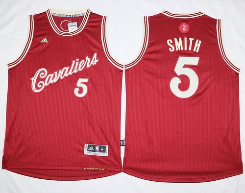 Cavaliers #5 J.R. Smith Red 2015-2016 Christmas Day Stitched NBA Jersey