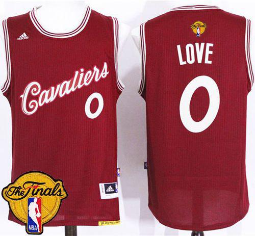 Cavaliers #0 Kevin Love Red 2015-2016 Christmas Day The Finals Patch Stitched NBA Jersey