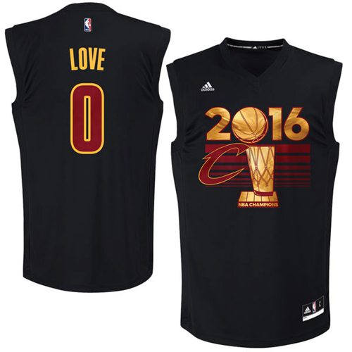 Cavaliers #0 Kevin Love Black 2016 NBA Finals Champions Stitched NBA Jersey