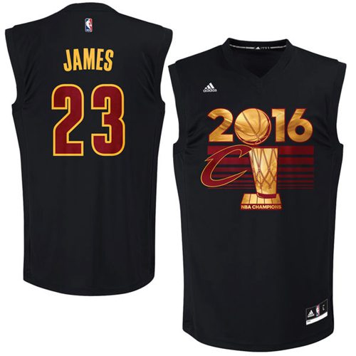 Cavaliers #23 LeBron James Black 2016 NBA Finals Champions Stitched NBA Jersey