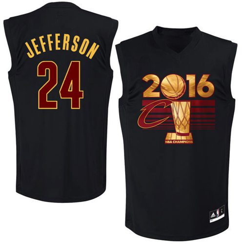 Cavaliers #24 Richard Jefferson Black 2016 NBA Finals Champions Stitched NBA Jersey