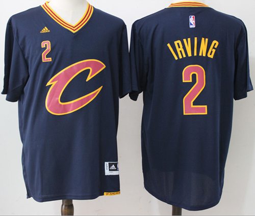 Cavaliers #2 Kyrie Irving Navy Blue Short Sleeve "C" Stitched NBA Jersey