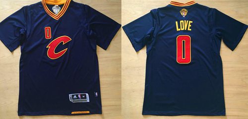 Cavaliers #0 Kevin Love Navy Blue Short Sleeve "C" Stitched NBA Jersey