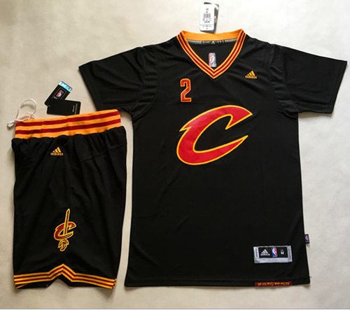 Cavaliers #2 Kyrie Irving Black Short Sleeve "C" A Set Stitched NBA Jersey