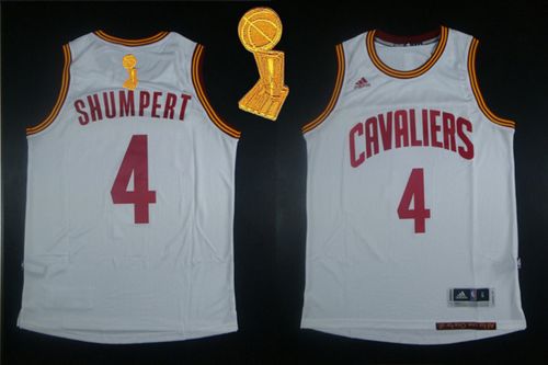Revolution 30 Cavaliers #4 Iman Shumpert White The Champions Patch Stitched NBA Jersey