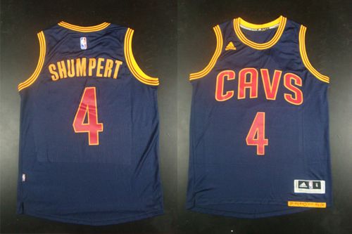 Revolution 30 Cavaliers #4 Iman Shumpert Navy Blue CavFanatic Stitched NBA Jersey