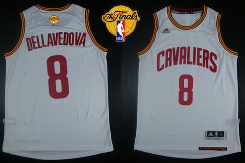 Revolution 30 Cavaliers #8 Matthew Dellavedova White The Finals Patch Stitched NBA Jersey