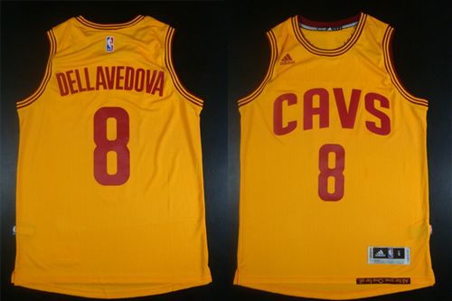 Revolution 30 Cavaliers #8 Matthew Dellavedova Gold Stitched NBA Jersey