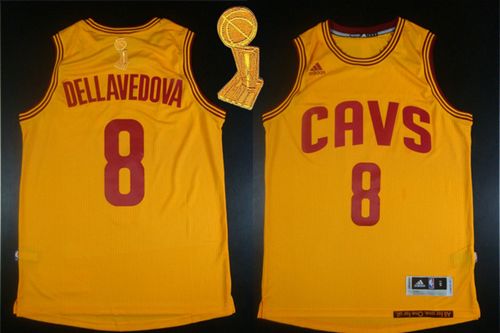 Revolution 30 Cavaliers #8 Matthew Dellavedova Gold The Champions Patch Stitched NBA Jersey