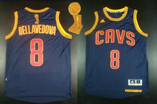 Revolution 30 Cavaliers #8 Matthew Dellavedova Navy Blue CavFanatic The Champions Patch Stitched NBA Jersey